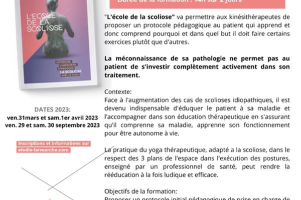 ECOLE DE LA SCOLIOSE FORMATIONS PRO